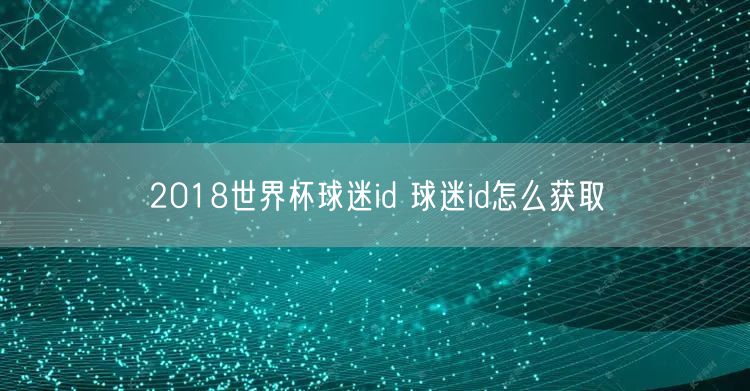 2018世界杯球迷id 球迷id怎么获取