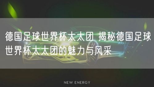 德国足球世界杯太太团 揭秘德国足球世界杯太太团的魅力与风采