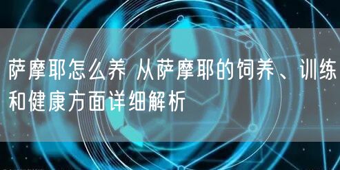 萨摩耶怎么养 从萨摩耶的饲养、训练和健康方面详细解析