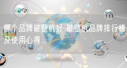 哪个品牌破壁机好 破壁机品牌排行榜及使用心得