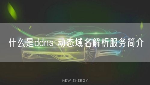 什么是ddns 动态域名解析服务简介