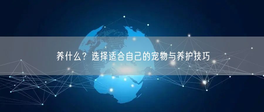 养什么？选择适合自己的宠物与养护技巧