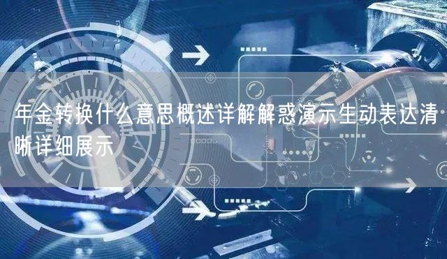 年金转换什么意思概述详解解惑演示生动表达清晰详细展示