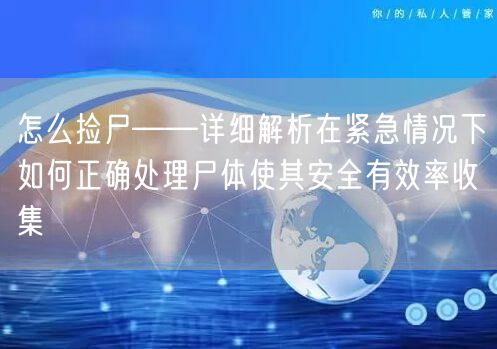 怎么捡尸——详细解析在紧急情况下如何正确处理尸体使其安全有效率收集