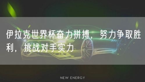 伊拉克世界杯奋力拼搏，努力争取胜利，挑战对手实力