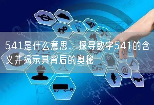 541是什么意思，探寻数字541的含义并揭示其背后的奥秘