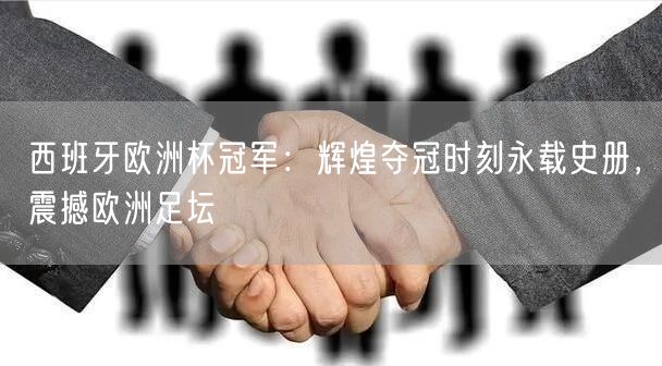 西班牙欧洲杯冠军：辉煌夺冠时刻永载史册，震撼欧洲足坛