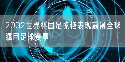 2002世界杯国足惊艳表现赢得全球瞩目足球赛事