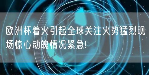 欧洲杯着火引起全球关注火势猛烈现场惊心动魄情况紧急!