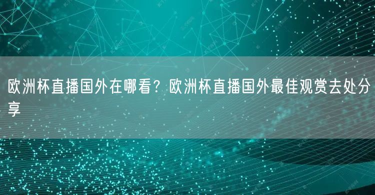 欧洲杯直播国外在哪看？欧洲杯直播国外最佳观赏去处分享