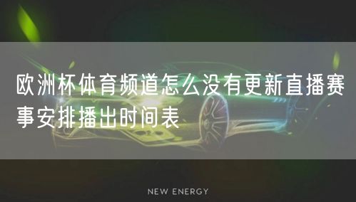 欧洲杯体育频道怎么没有更新直播赛事安排播出时间表