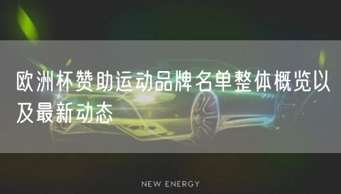 欧洲杯赞助运动品牌名单整体概览以及最新动态