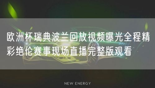 欧洲杯瑞典波兰回放视频曝光全程精彩绝伦赛事现场直播完整版观看