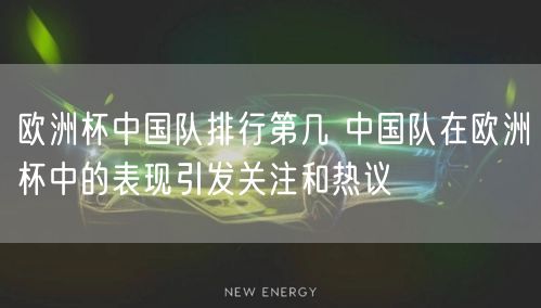 欧洲杯中国队排行第几 中国队在欧洲杯中的表现引发关注和热议