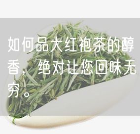 如何品大红袍茶的醇香，绝对让您回味无穷。