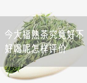 今大福熟茶究竟好不好喝呢怎样评价