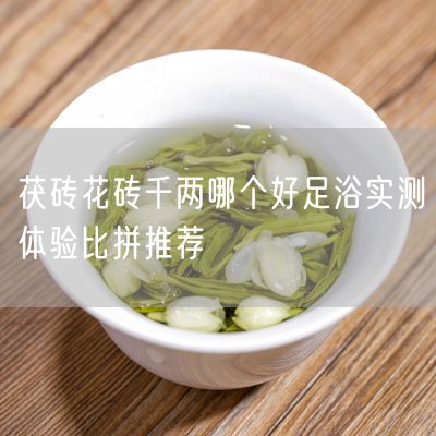 茯砖花砖千两哪个好足浴实测体验比拼推荐