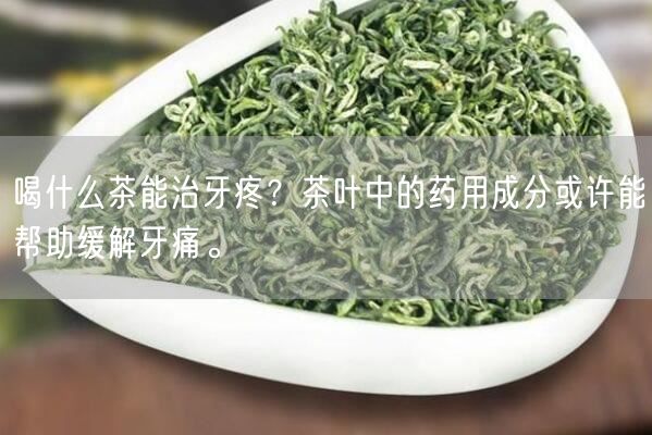 喝什么茶能治牙疼？茶叶中的药用成分或许能帮助缓解牙痛。