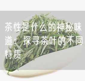 茶性是什么的神秘味道：探寻茶叶的不同特质