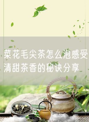 菜花毛尖茶怎么泡感受清甜茶香的秘诀分享