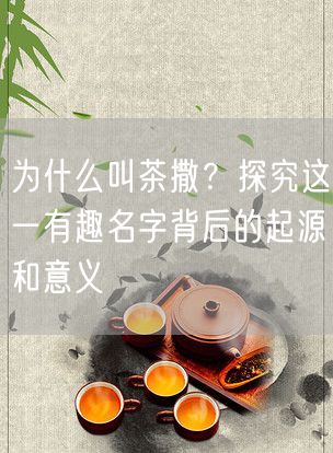 为什么叫茶撒？探究这一有趣名字背后的起源和意义