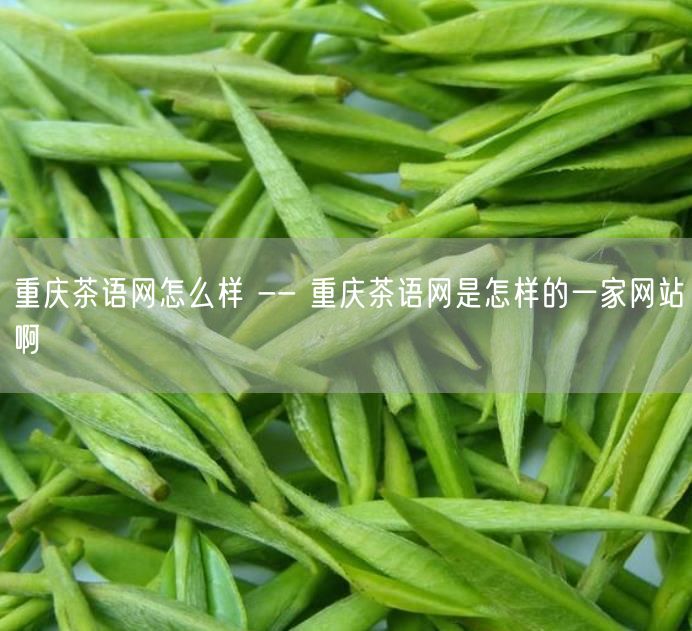 重庆茶语网怎么样 -- 重庆茶语网是怎样的一家网站啊