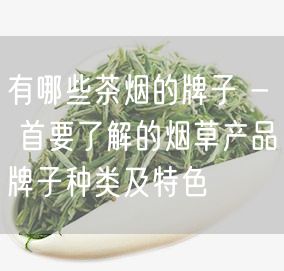 有哪些茶烟的牌子 - 首要了解的烟草产品牌子种类及特色