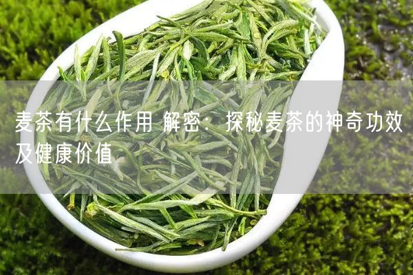 麦茶有什么作用 解密：探秘麦茶的神奇功效及健康价值