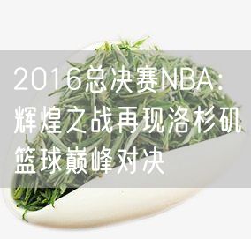 2016总决赛NBA：辉煌之战再现洛杉矶篮球巅峰对决
