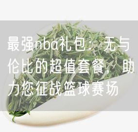 最强nba礼包：无与伦比的超值套餐，助力您征战篮球赛场