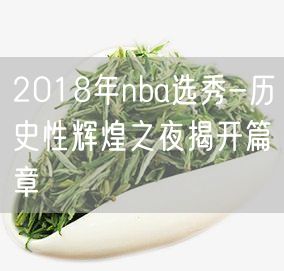 2018年nba选秀-历史性辉煌之夜揭开篇章