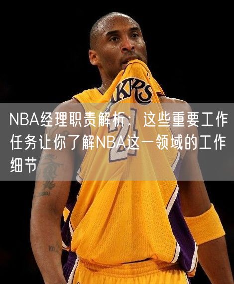 NBA经理职责解析：这些重要工作任务让你了解NBA这一领域的工作细节